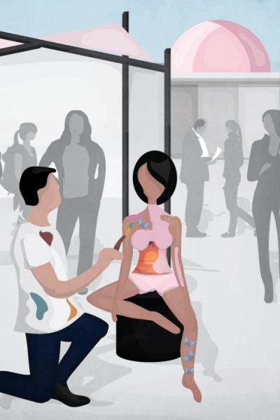 Illustrazione Campagna Di Vitiligine Healtware
